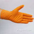 Luvas de nitrila pura laranja de segurança luvas confortáveis